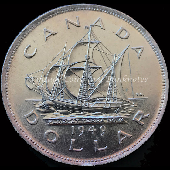 1949 Canada $1 Silver Coin George VI ChUNC MS64