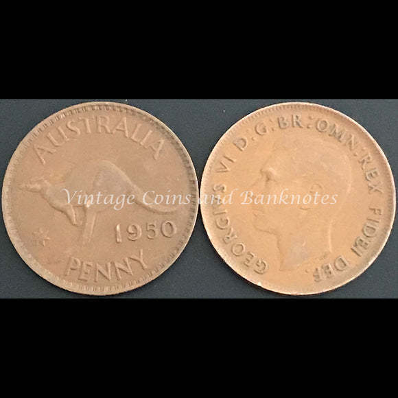 1950 M Penny George VI gFINE+