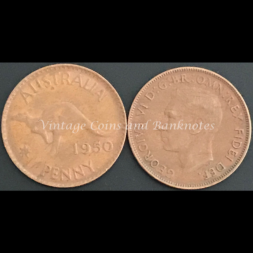 1950 P Y. Penny George VI gFINE+