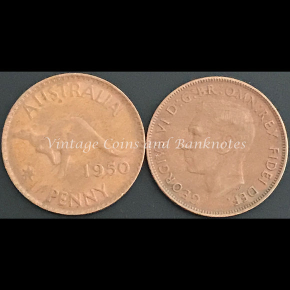 1950 P Y. Penny George VI gFINE+