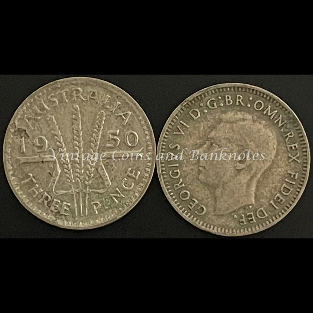 1950 M Threepence George VI FINE