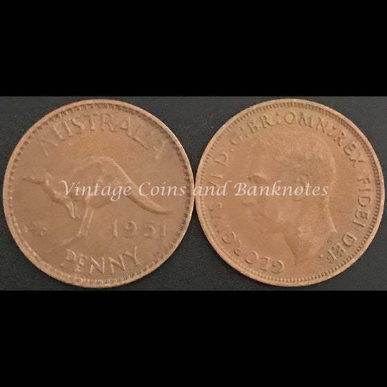 1951 M Penny George VI VF