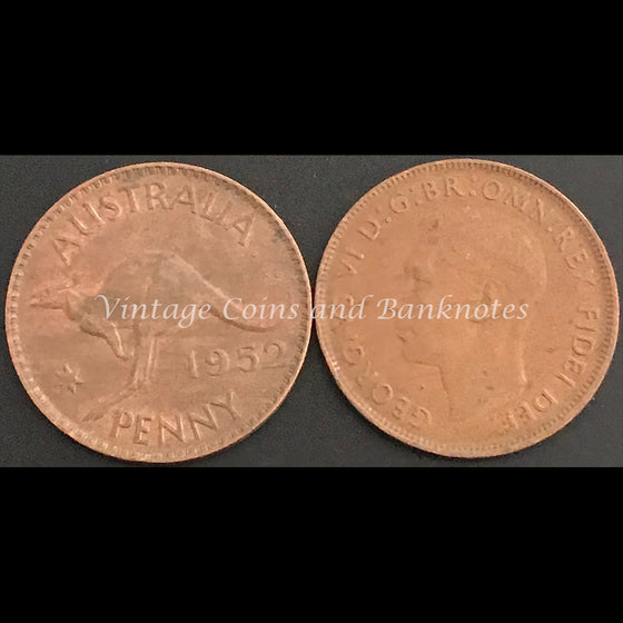 1952 P A. Penny George VI VF