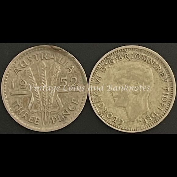 1952 M Threepence George VI FINE
