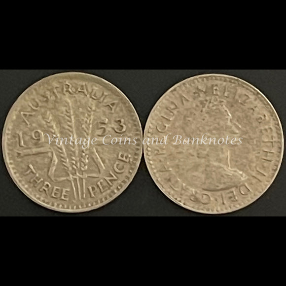 1953 M Threepence QEII FINE