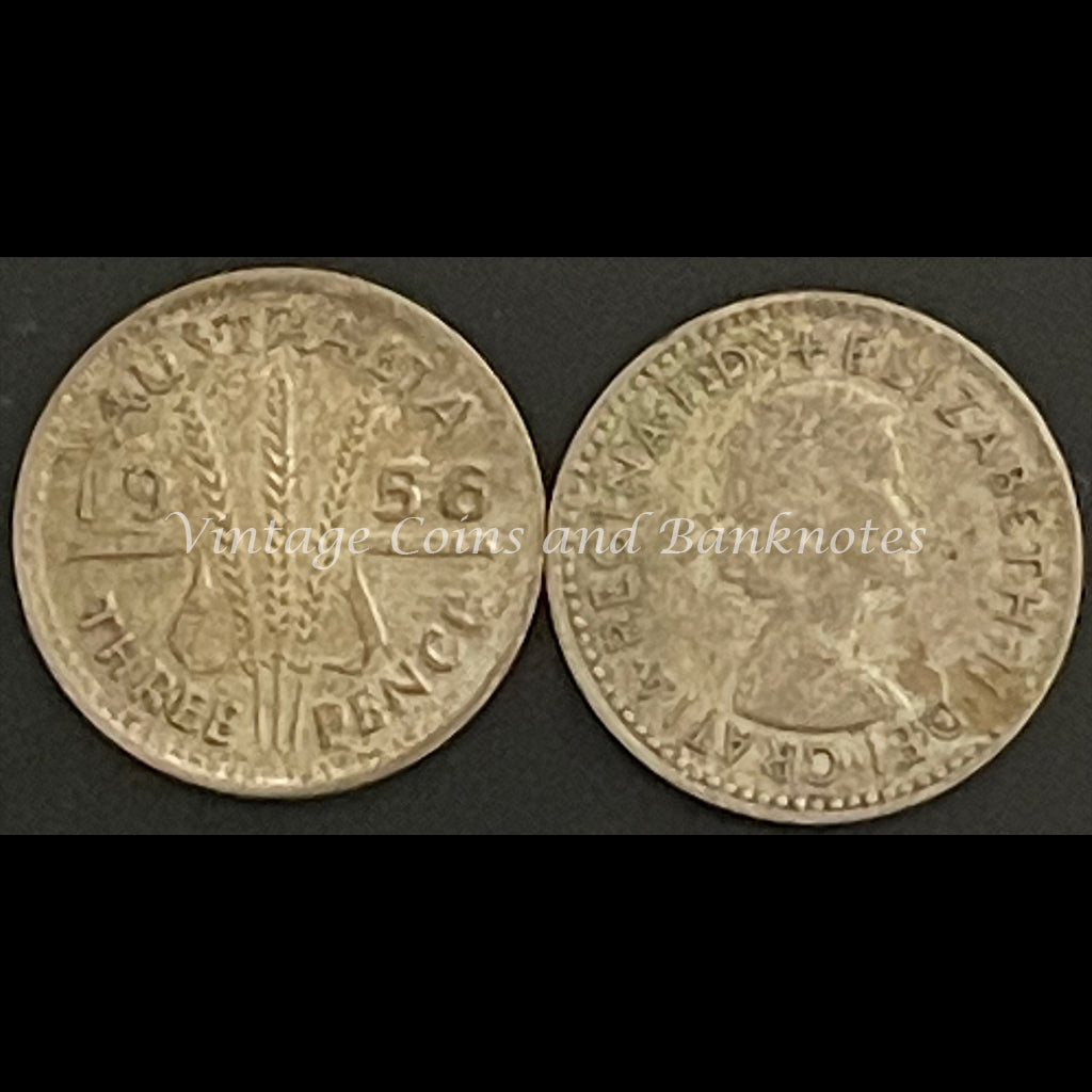 1956 M Threepence QEII FINE