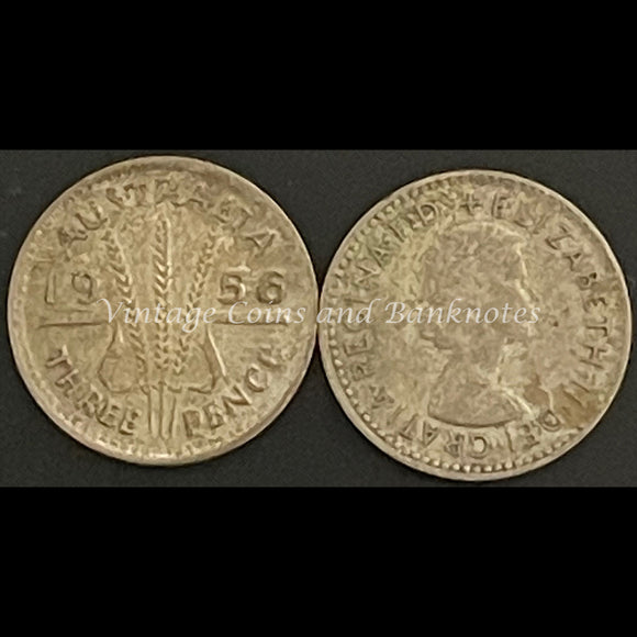 1956 M Threepence QEII FINE