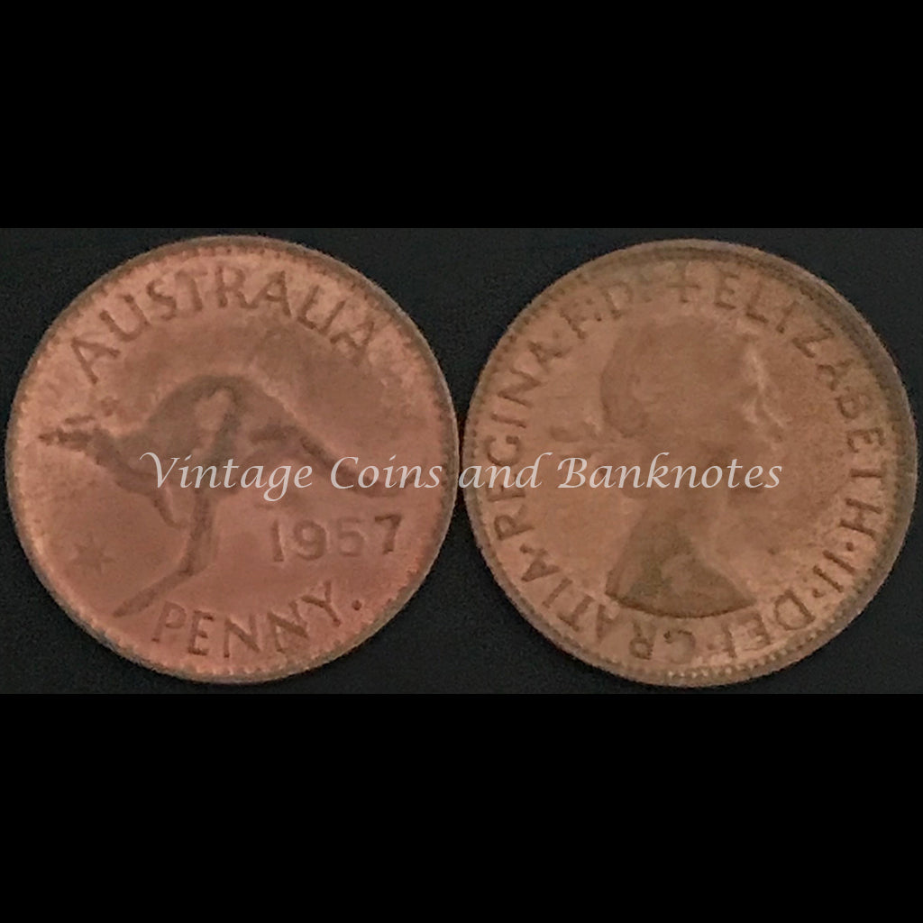 1957 P Y. Penny QEII aUNC
