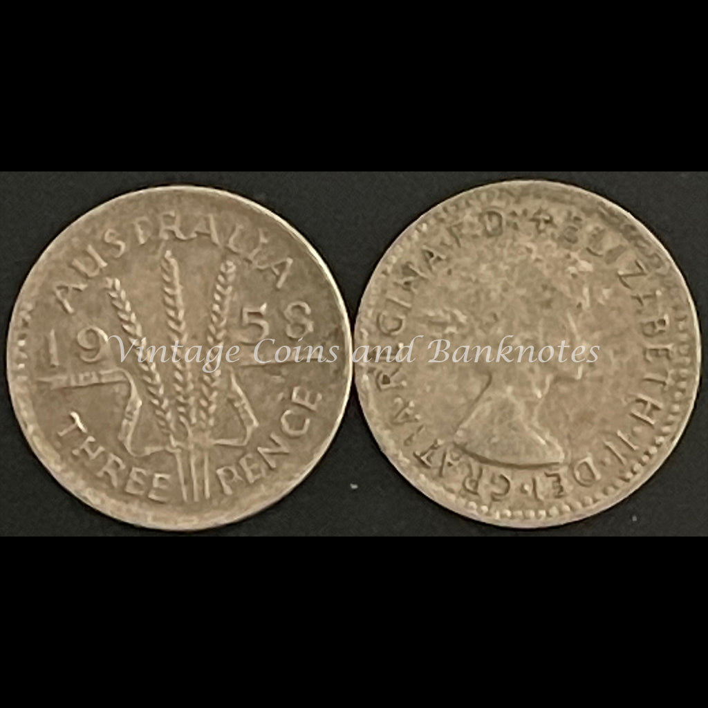 1958 M Threepence QEII FINE