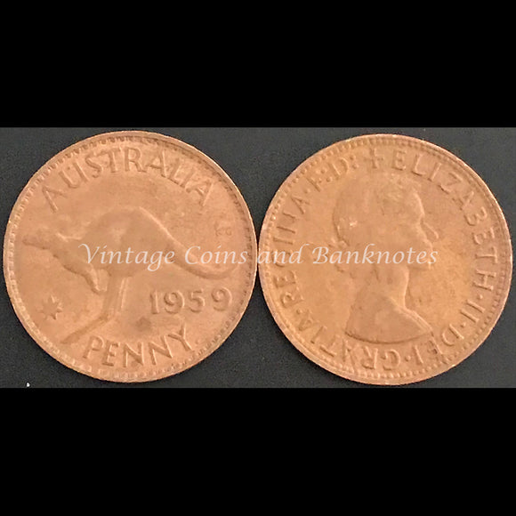 1959 P Y. Penny QEII aUNC