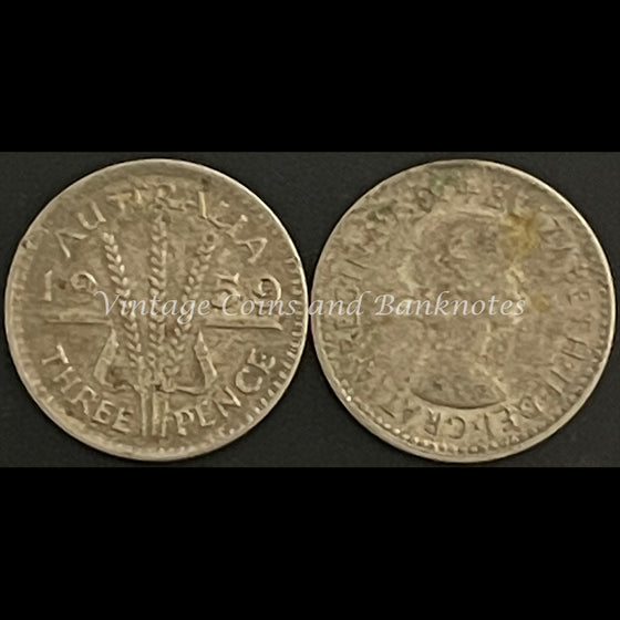 1959 M Threepence QEII FINE
