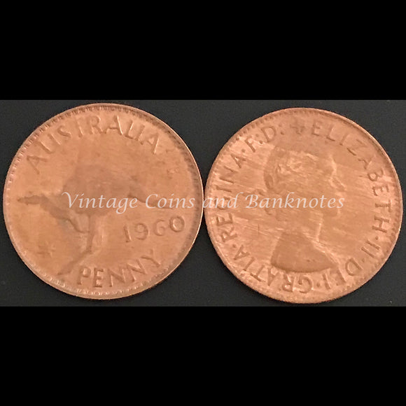 1960 P Y. Penny QEII aUNC