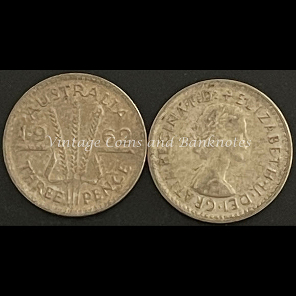 1962 M Threepence QEII FINE