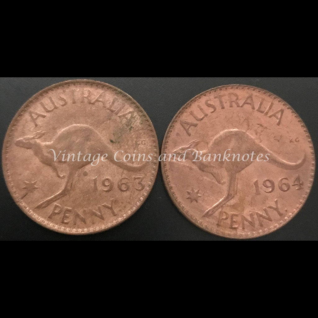 1963/64 Penny Set Perth Mint UNC