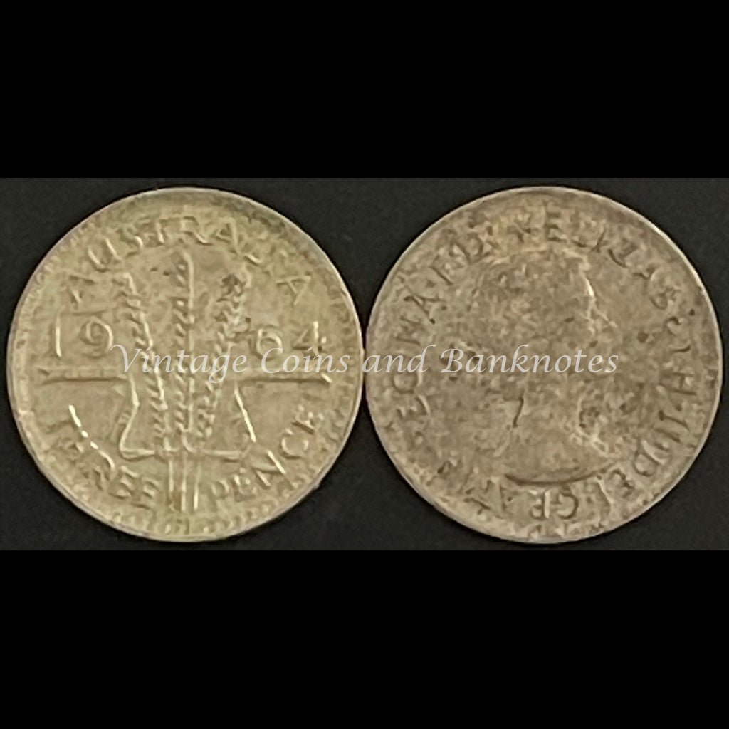 1964 M Threepence QEII FINE