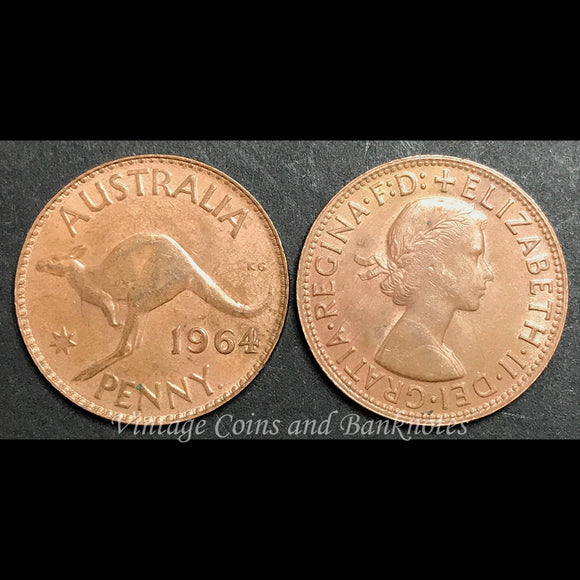 1964 Penny Elizabeth II - aUNC/UNC