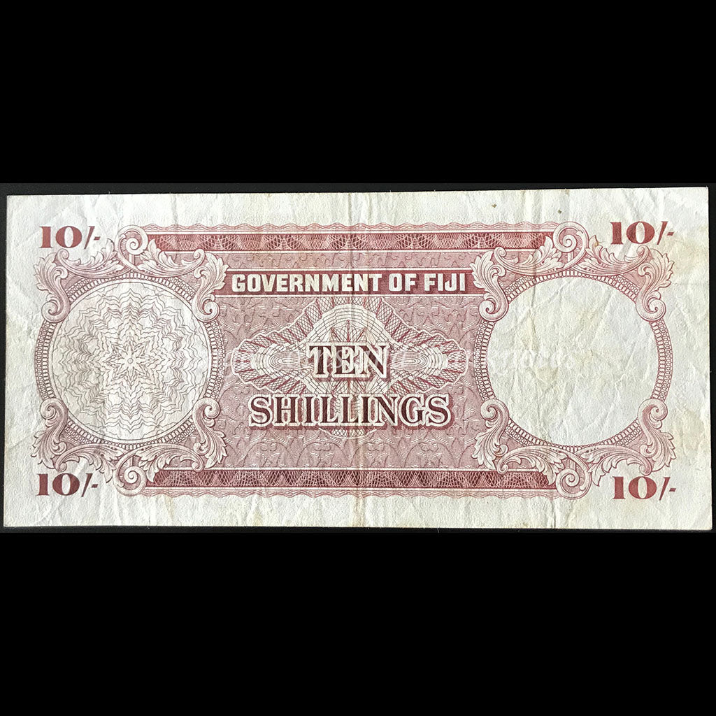 Fiji 1965 Ten Shillings VF