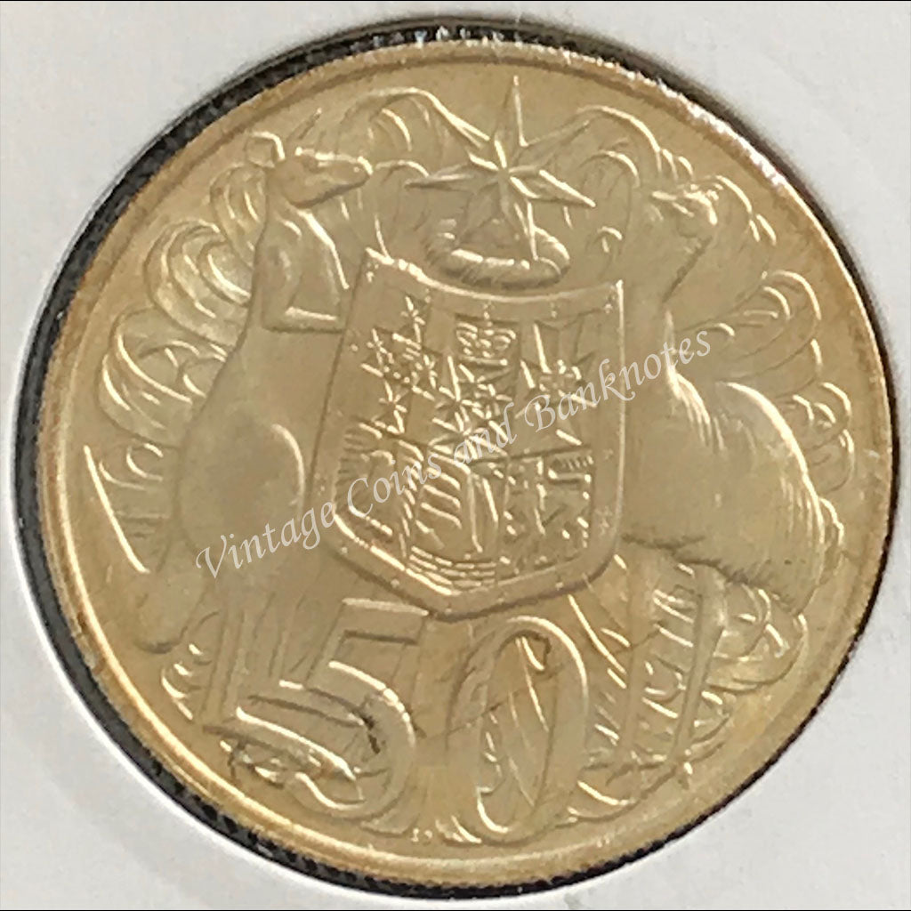 1966 50c Round Coat of Arms  CH-UNC