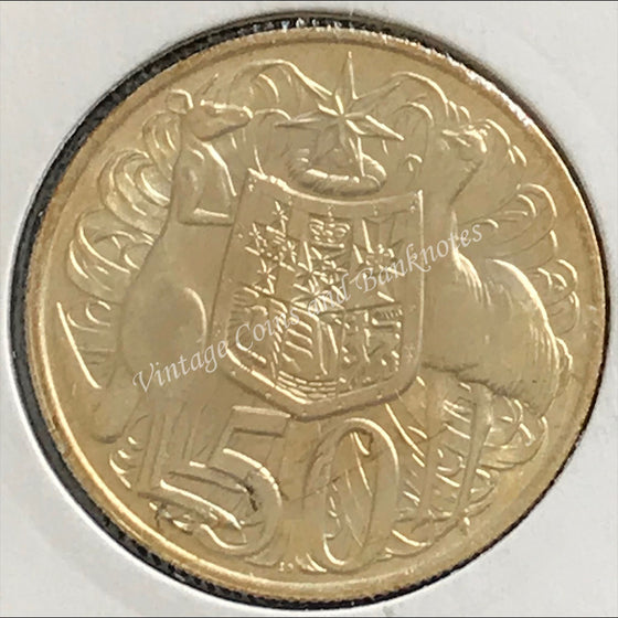 1966 50c Round Coat of Arms  CH-UNC