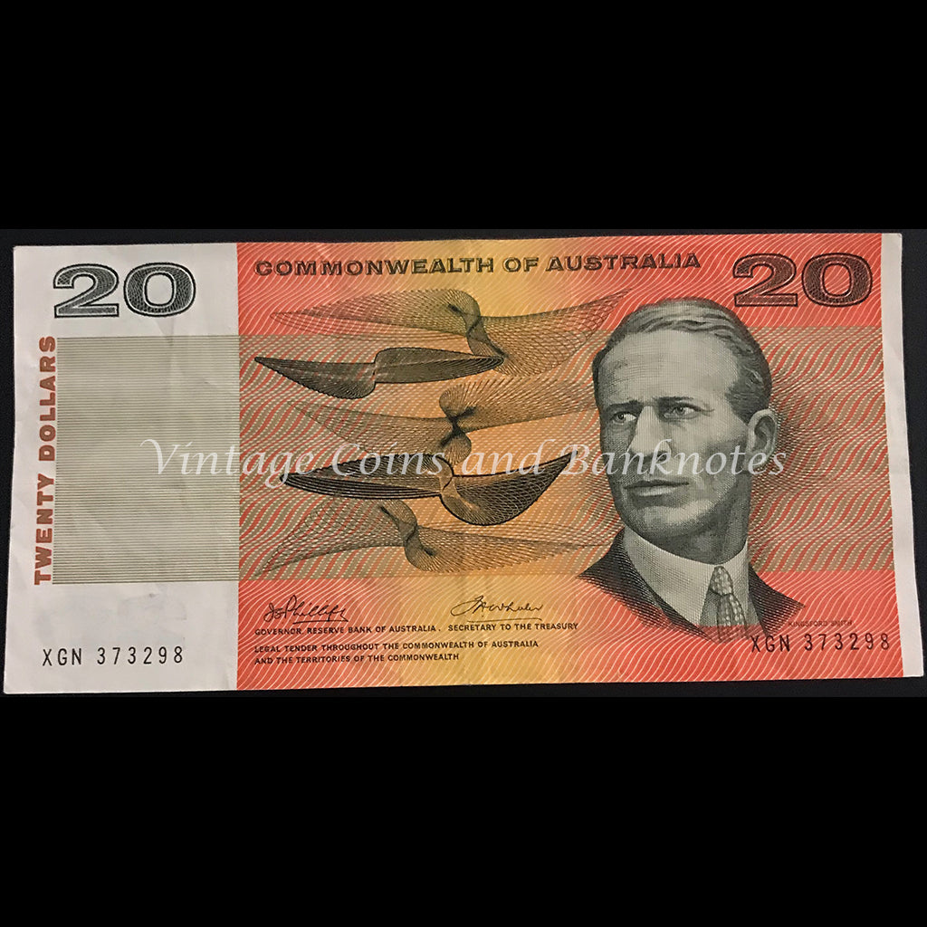 1972 Phillips Wheeler $20 Commonwealth Bank VF