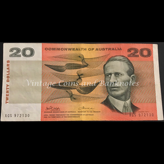 1972 Phillips Wheeler $20 Commonwealth Bank VF