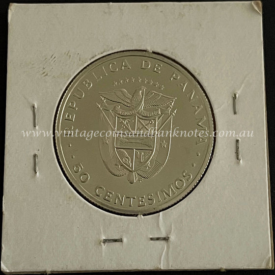 1975 Panama 50 Centesimos Proof Coin - Fernando De Lesseps