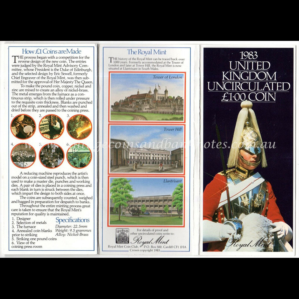 1983 United Kingdom 1 Pound Uncirculated Coin