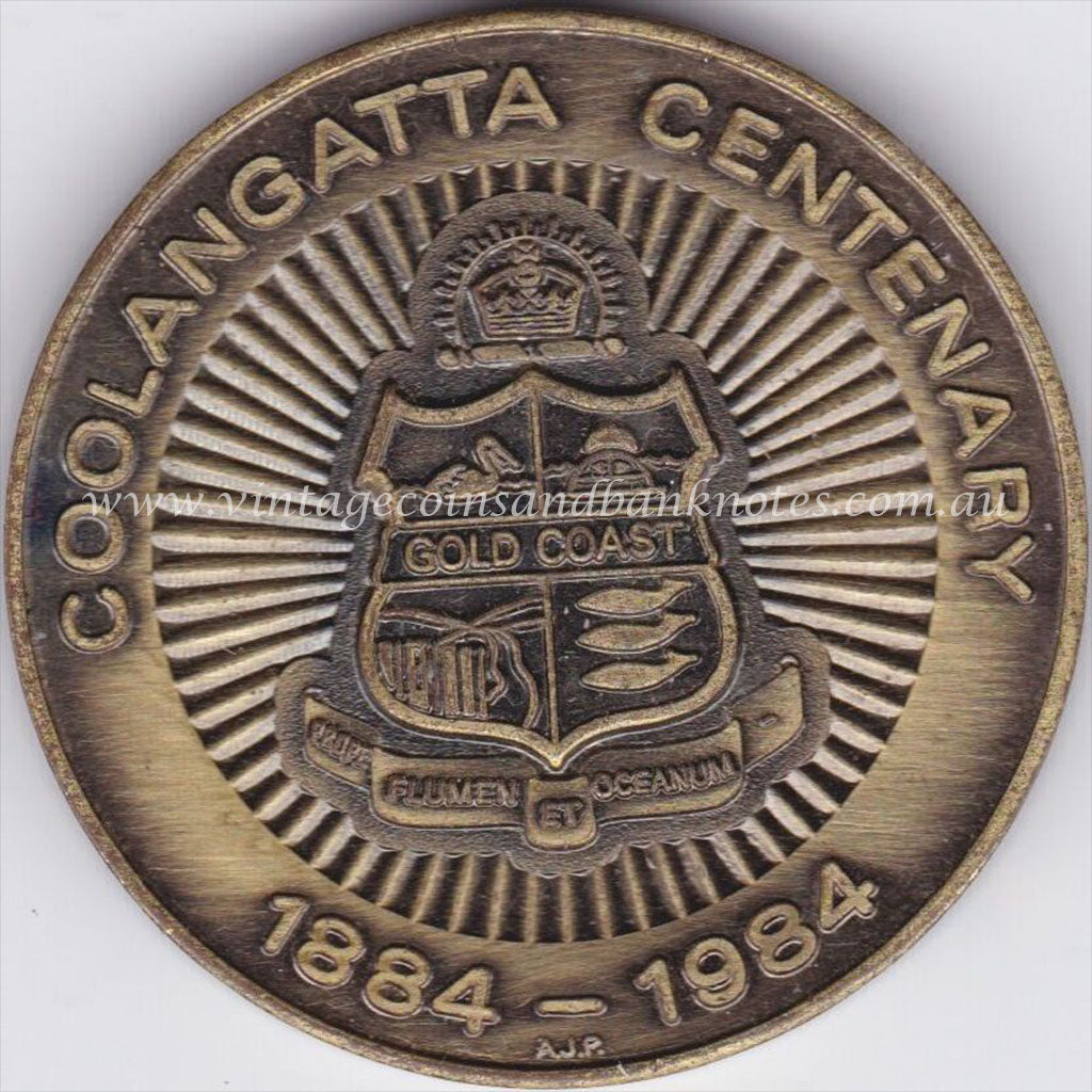 1884-1984 Coolangatta Centenary Gold Coast Token - Capital Cook Memorial