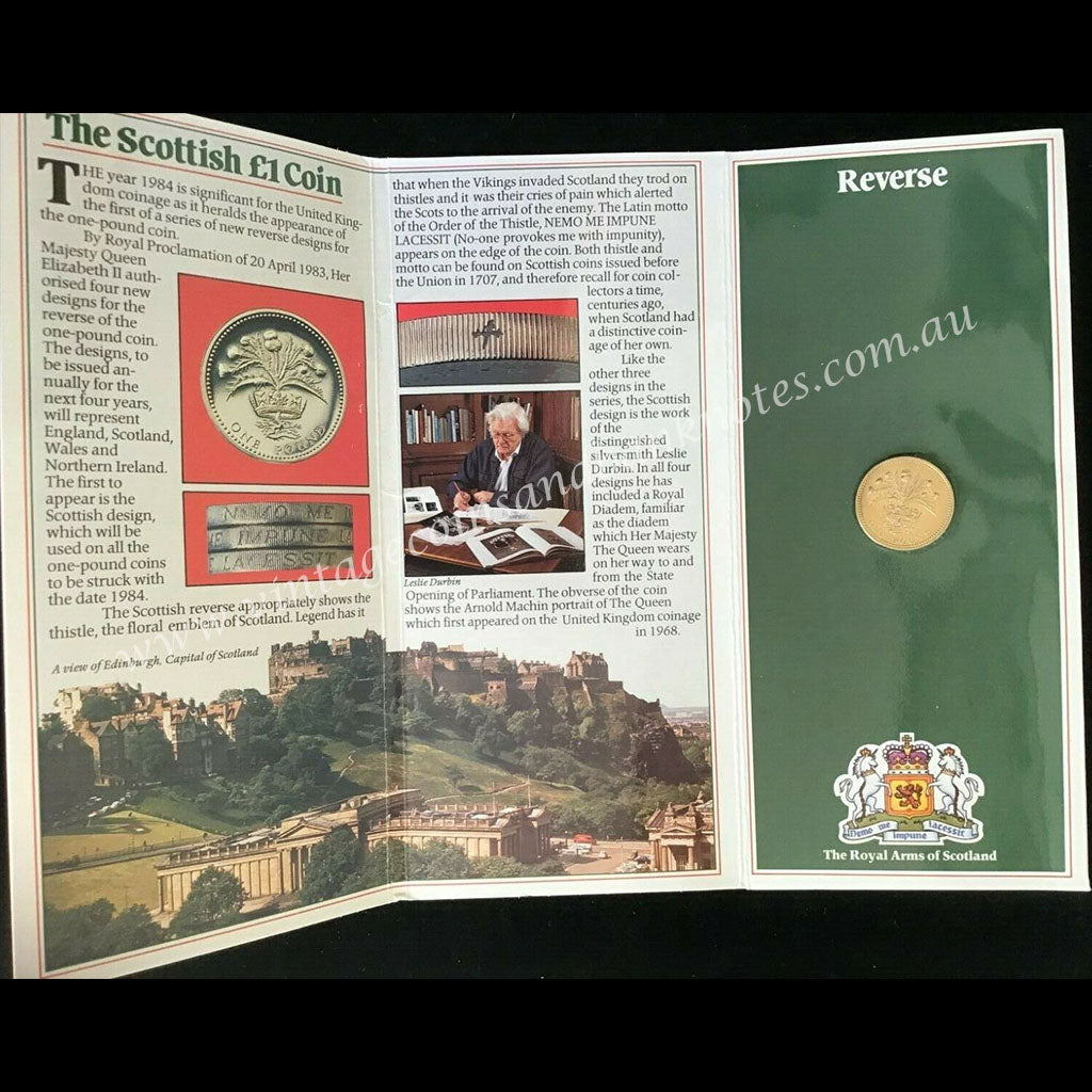 1984 Scottish 1 Pound Uncirculated Coin