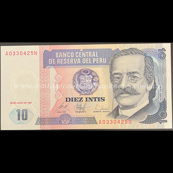 Peru 1987 10 Intis UNC