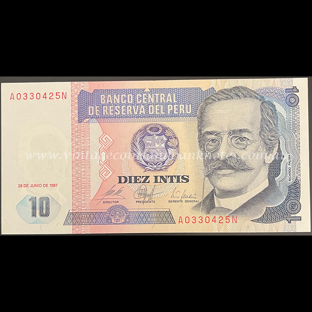 Peru 1987 10 Intis UNC