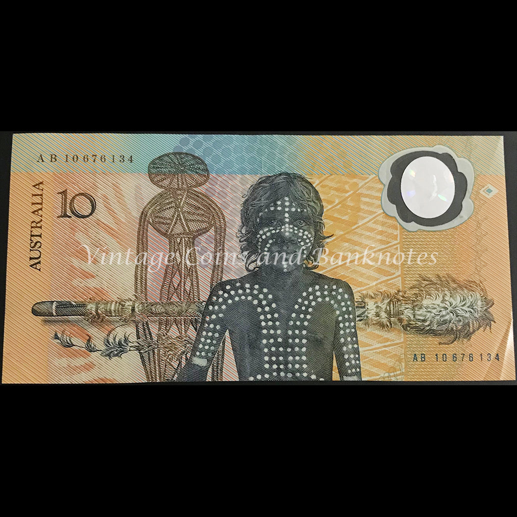 1988 Johnston Fraser $10 Bicentenary AB10 First Prefix (2nd Issue) gVF