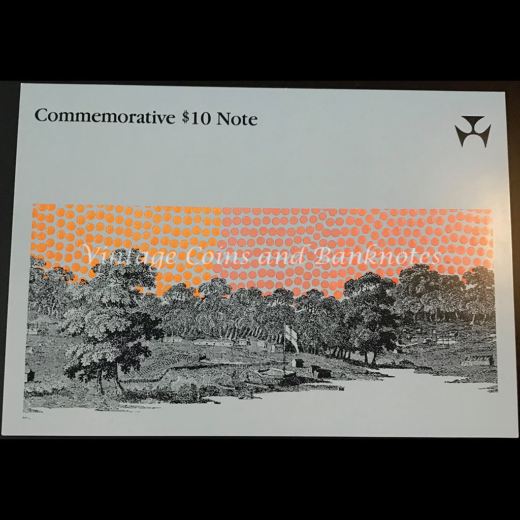 1988 Johnston Fraser $10 Commemorative Folder UNC