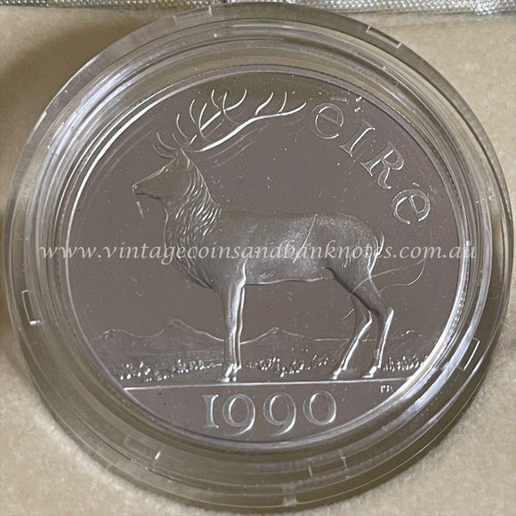 1990 Ireland 10 ECU Sterling Silver Frosted Proof Coin