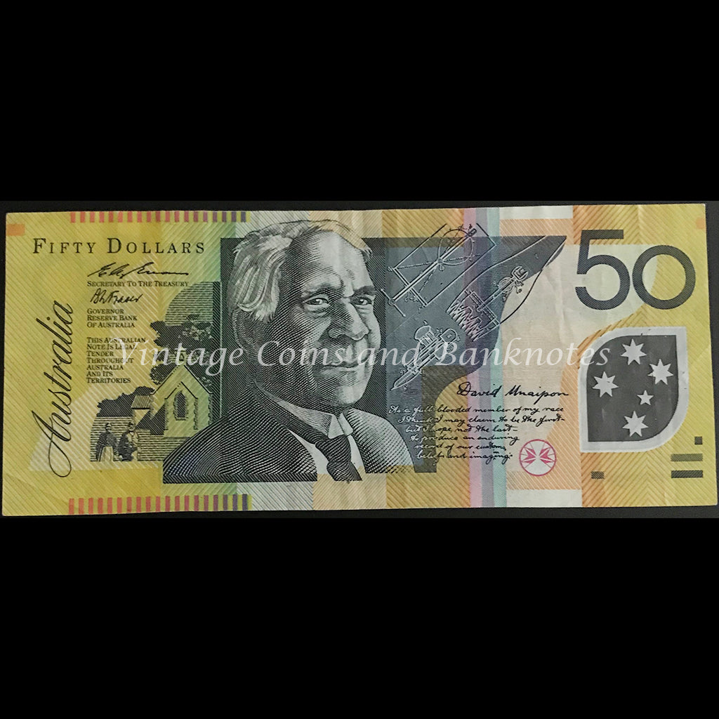 1996 Fraser Evans $50 Last Prefix DA96 VF