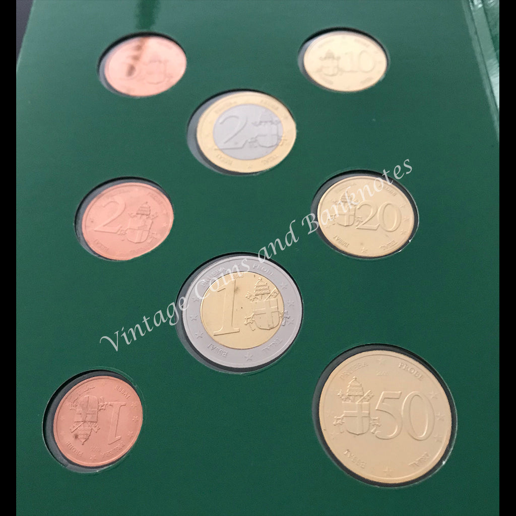 2005 Vatican City Euro Pattern Set, Trial-Essai-Prueba-Probe UNC