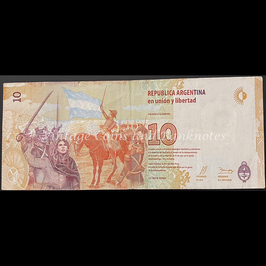 Argentina ND (2016) 10 Pesos VF