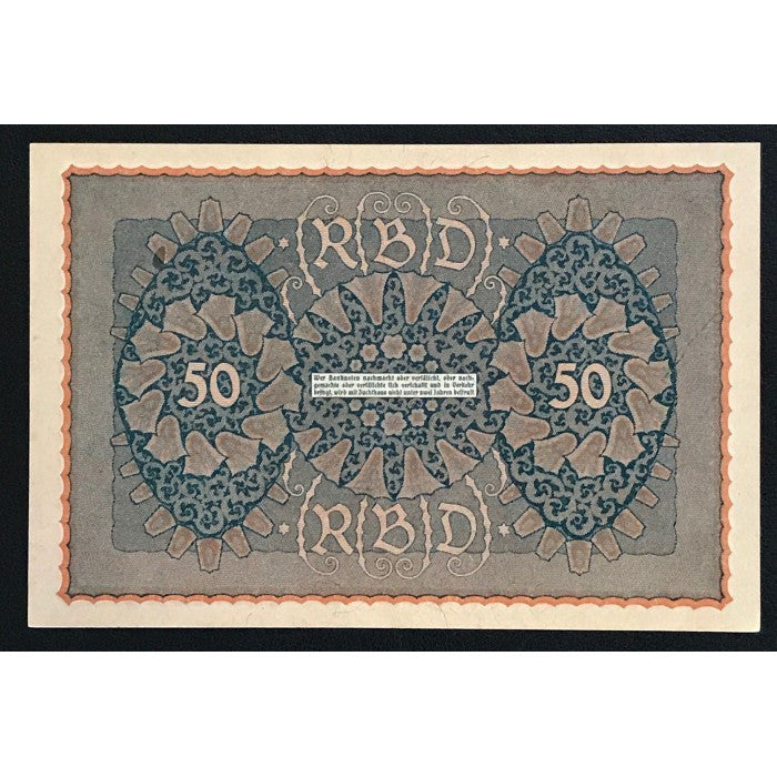 Germany 1919 Reichsbanknote 50 Mark UNC