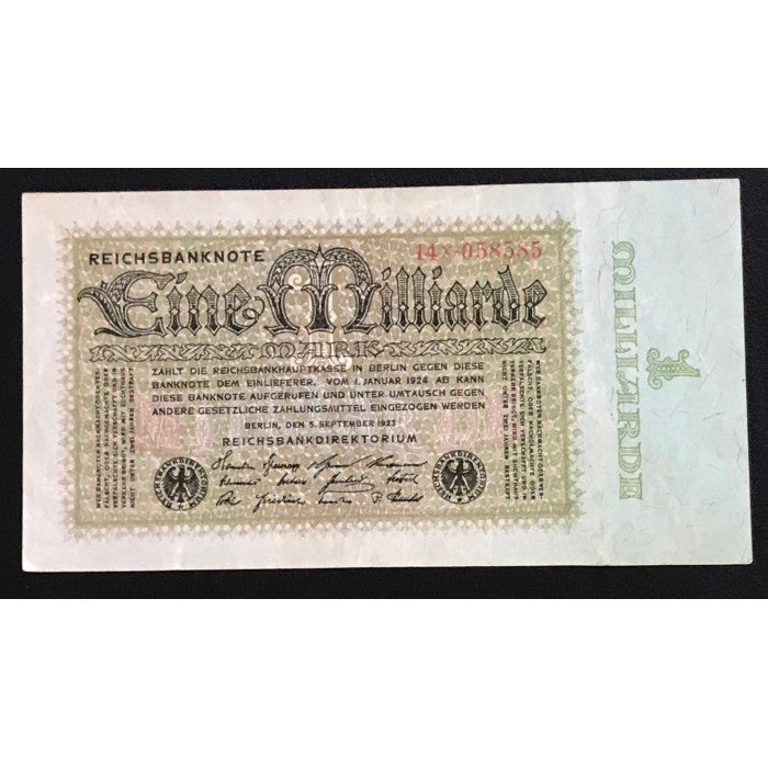 Germany 1923 Reichsbanknote 1 Billion Mark