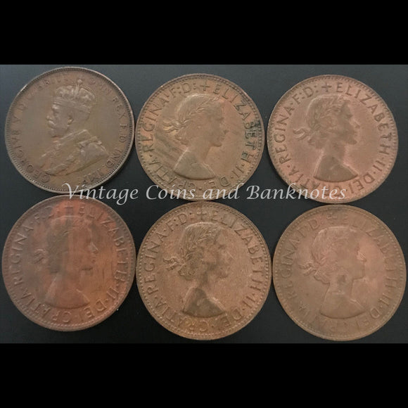 1927, 1957, 1960, 1962, 1963 and 1964 Penny Set from VF to UNC