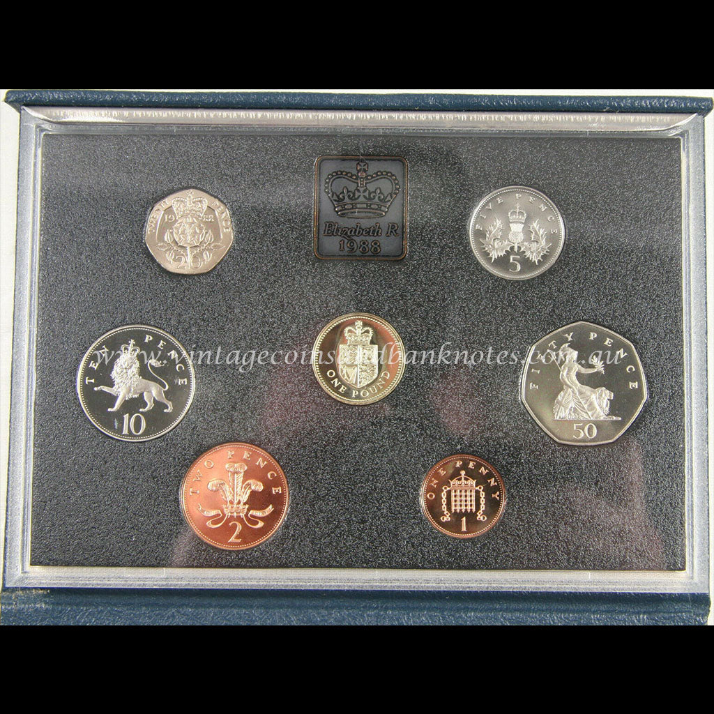 1988 United Kingdom 7 Proof Coin Set